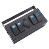 4 Gang Rocker Switch Box DC 12‑24V ON Off Toggle Panel Box with Cigarette Lighter Port Back Light for Boats Yachts RV