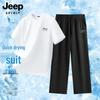 JEEP SPIRIT Men's Ice Silk T-Shirt & Capris Set