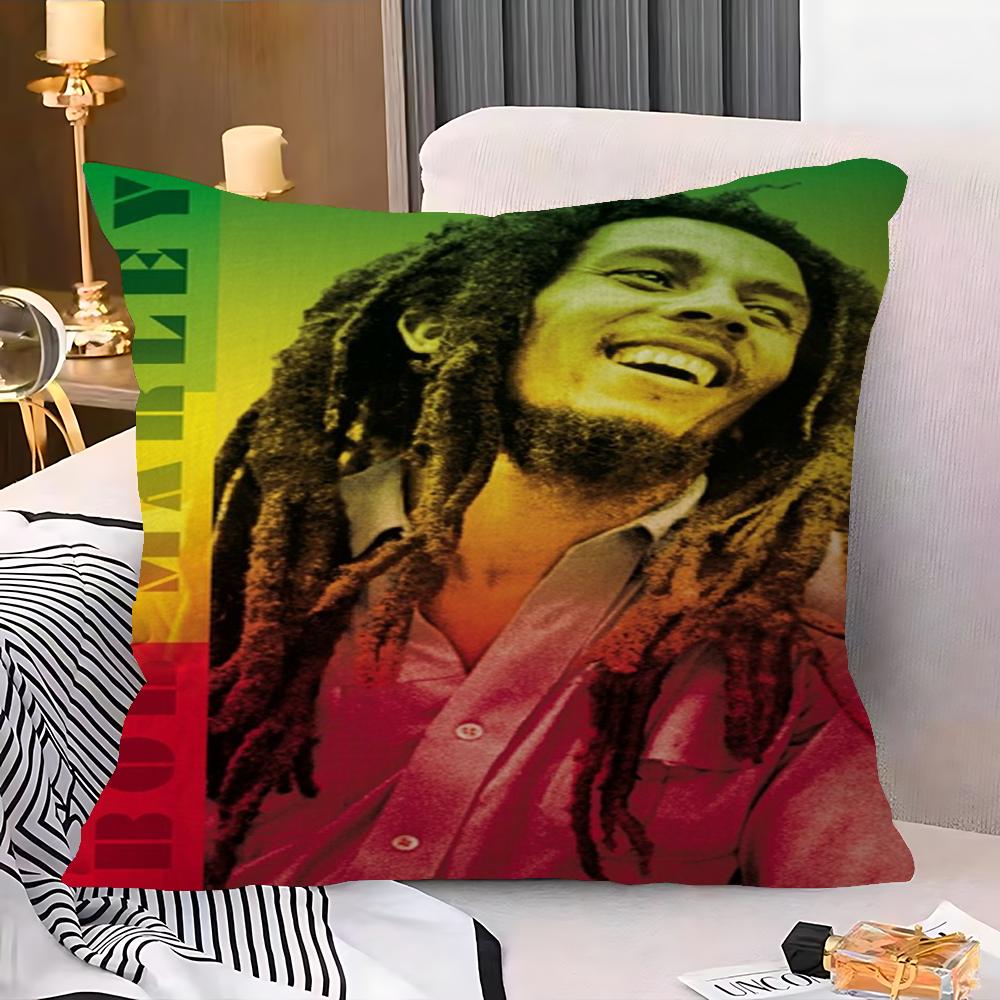 Keep Calm And Smoke Weed Bob Marley Cushion Cover Car Throw Pillow Case For Sofa Car Christmas Gift 40x40cm 45x45cm