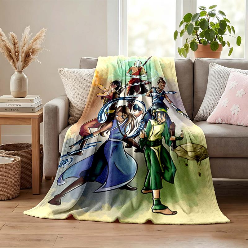 Avatar The Last Airbender Blanket Flannel Blanket Soft Cozy Plush Throw for Sofa Bed Lightweight Home Decor