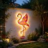 Solar Owl Light Butterfly Garden Decorative Metal Outdoor Wall Decor Waterproof IP65 Solar