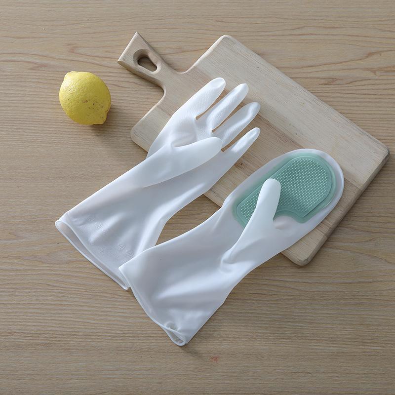 Multi-Purpose Silicone Cleaning Gloves with Scrubber – Dishwashing, Kitchen & Bathroom Use, Non-Slip, Waterproof, Easy Clean