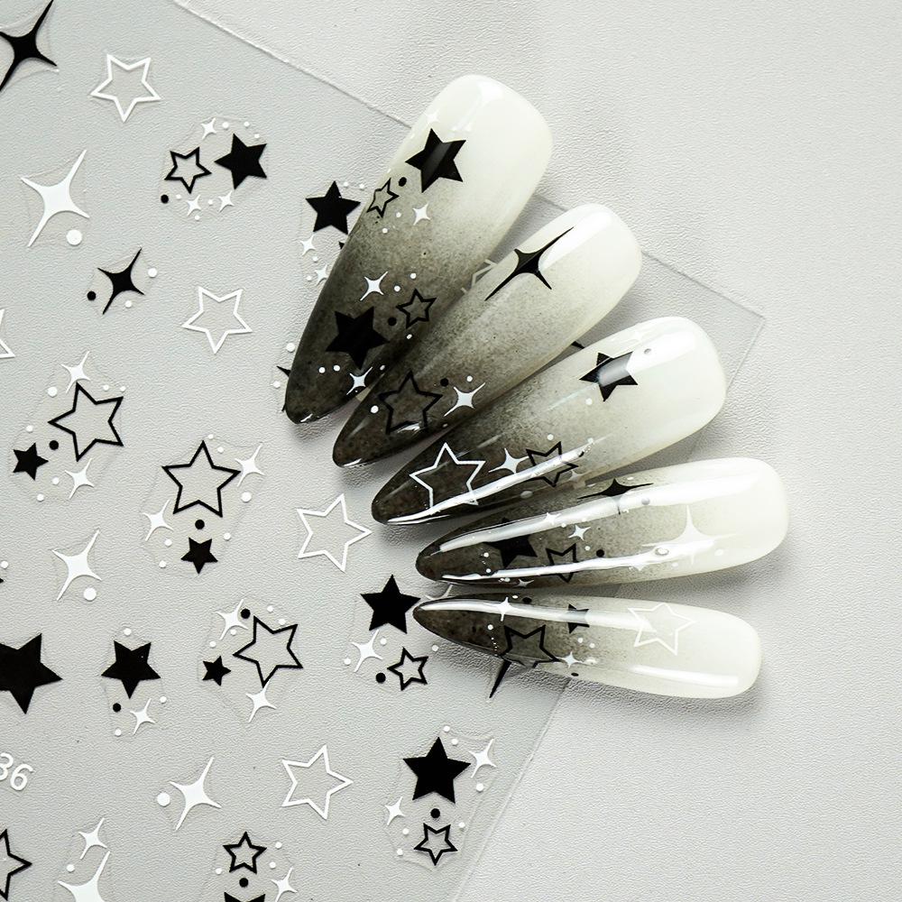 Redanco 3D Five-Pointed Star Cartoon Nail Art Stickers (Model DH-836)