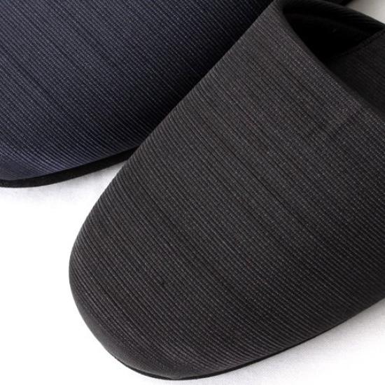 Made in entrance exam size portable slippers with 4cm perfect for conferences and entrance ceremonies size S navy Japan, slippers, 22cm-28cm, heel,