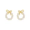 Compact Bow Earrings, Fashionable And Versatile Earrings, Exquisite Women'S Daily Accessories.