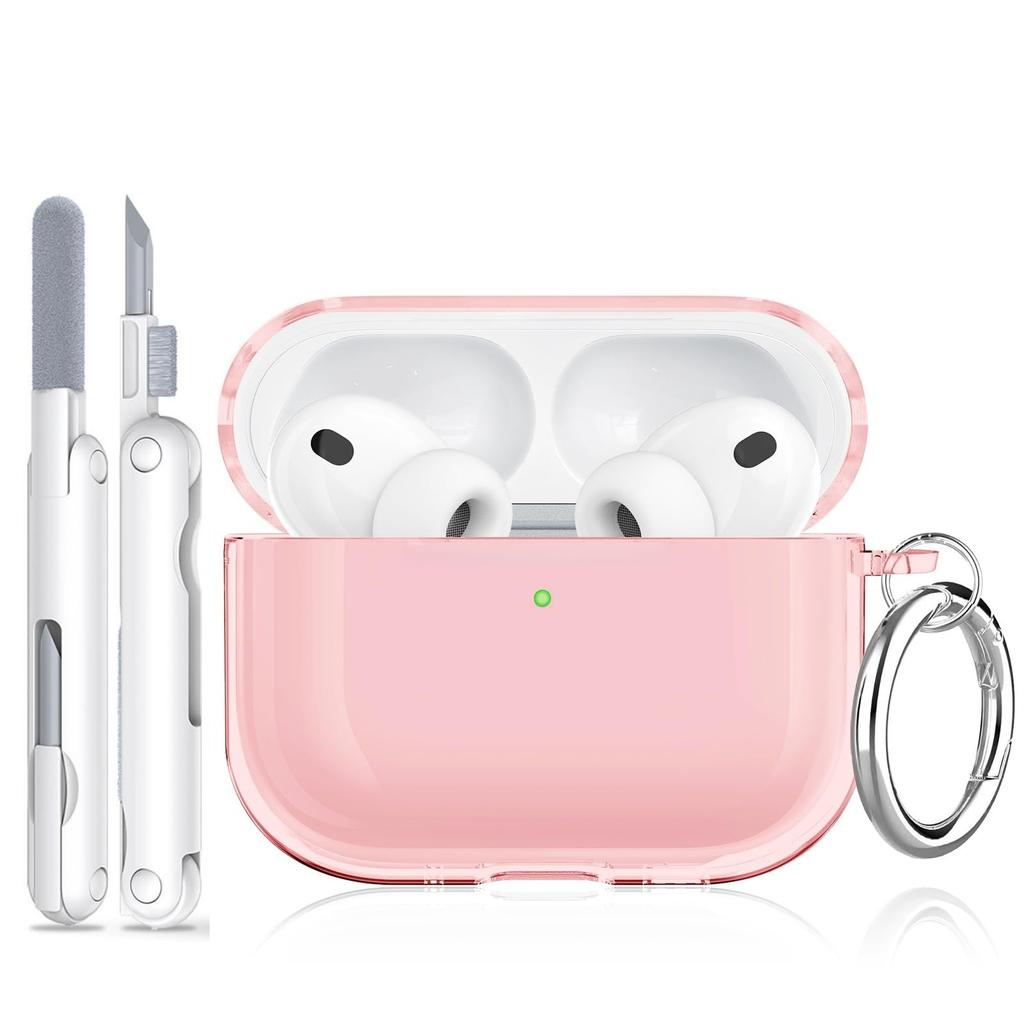 New For Airpods Pro 3 Clear Case Shockproof Protective Case with Keychain&Cleaning Pen Case Cover for AirPods Pro 3rd Generation