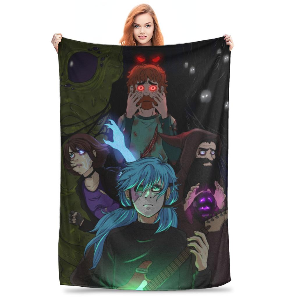 Sally Face Game Anime SF Blanket Coral Fleece Plush Horror Sal Fisher Lightweight Throw Blankets Outdoor Travel Plush Thin Quilt