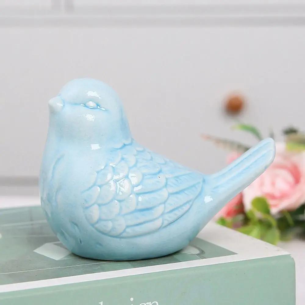 Schattige Keramische Vogelornamenten 6 Kleuren Decoratie Knutsel Gesimuleerde Vogel Vogel Huisdecoratie