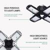 High Power 4 Blade Fan Light Indoor 80W 110-240V Black Plastic Coated Aluminum Foldable LED Fan Blade