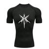 Gothic Cross Pattern  Men's Sports T-shirt Training Fitness Compression Workout T-Shirt Rashgard Tops