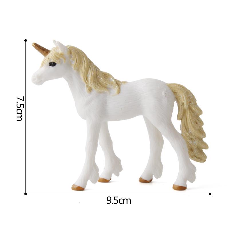 Classic European Mythical Unicorn Simulation Animal Model Toy