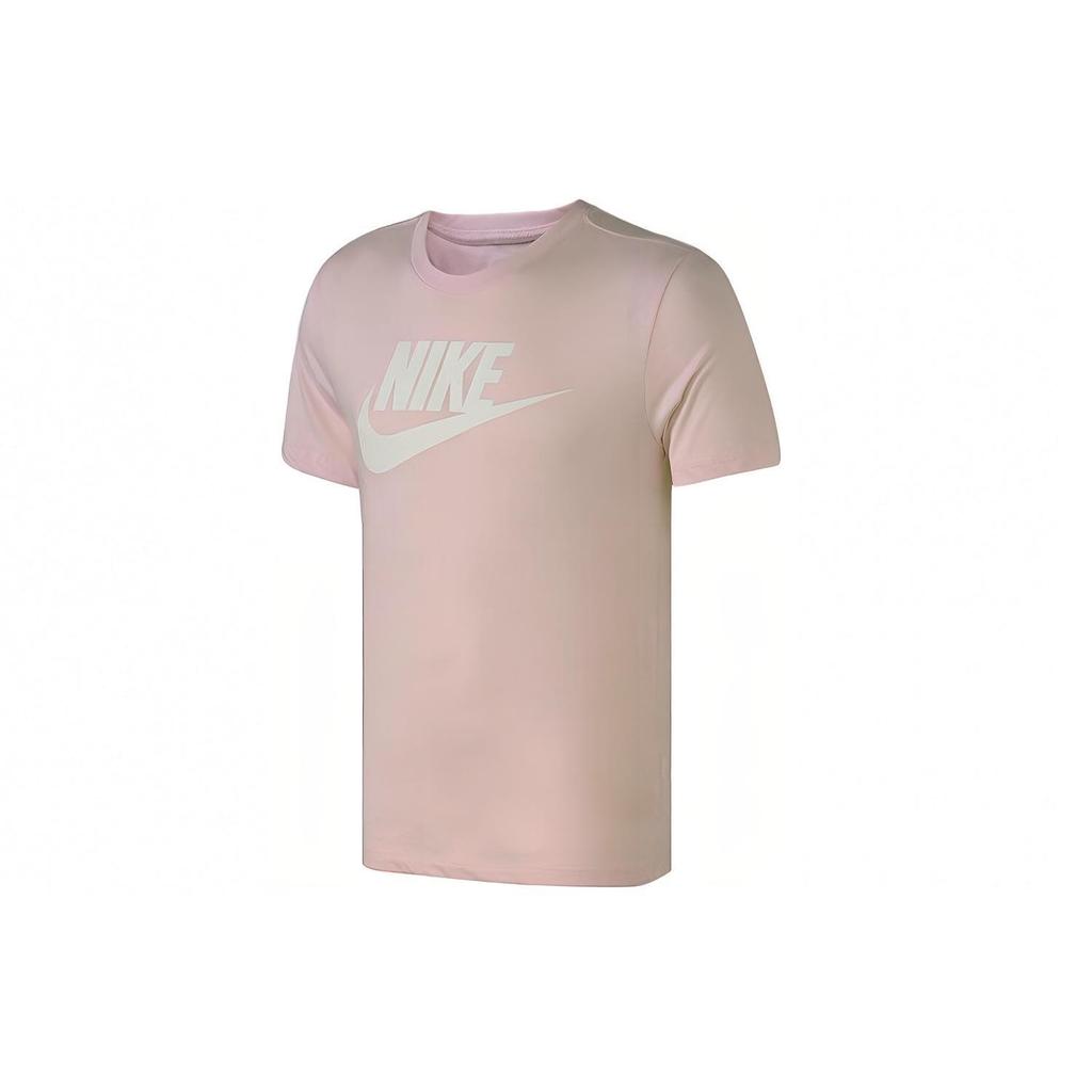 Nike T Shirts Men's Coral Powder Crew Neck Moderate Straight Fit AR5005-648