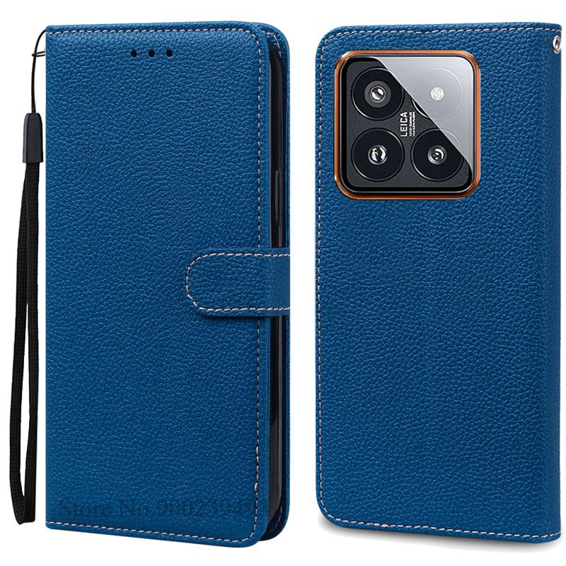 Mi 14 Mi14 Xiaomi14 Pro Case For Xiaomi 14 Case Leather Wallet Flip Case For Xiaomi 14 Pro Cover Coque For Xiaomi Mi 14 Fundas