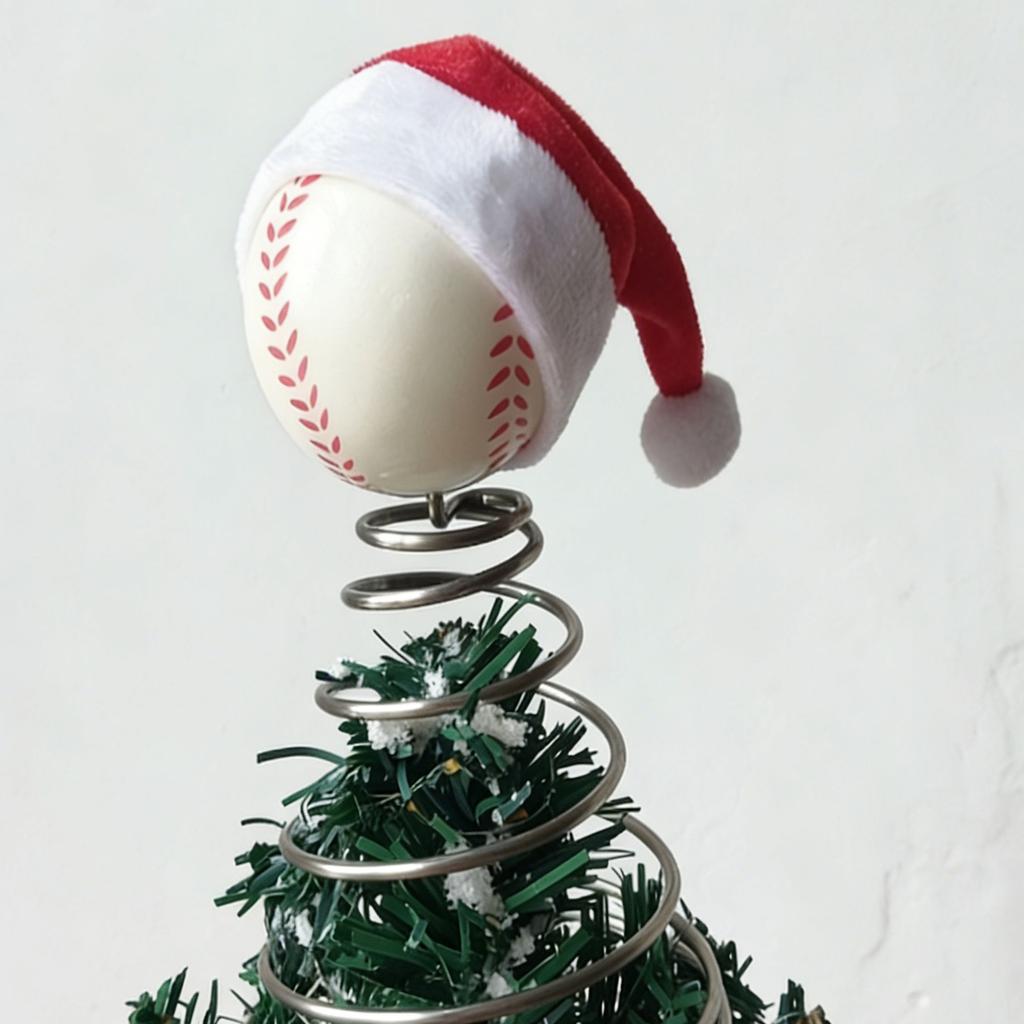 Weihnachtsbaumschmuck - Weihnachtsmannmütze und Baseball-Baumschmuck: Leichtes Design, Voller festlicher Stimmung, Geeignet für Partys, Studios und andere