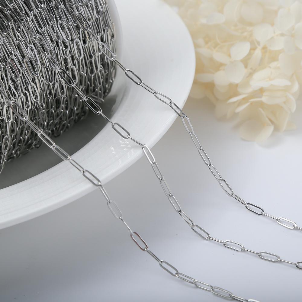 14K Gold-Filled O-Link Paperclip Chain Tassel Bracelet DIY Handmade Necklace Jewelry Materials