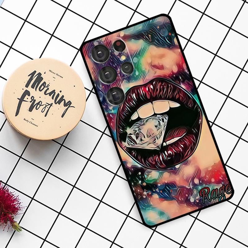 Sexy Lips KISS Case For Samsung Galaxy S21 S22 S23 S24 S25 Ultra S9 S10 S25 Plus S25 FE S20 FE Phone Cover