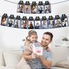 Day Father Theme Hat Pattern Creativity Paper Photo Banner Party Decoration Prop