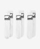 NIKE Sportswear Dri-Fit Everyday Essentials Crew Socks (3 Pairs) - White:Black:Black / Dx5089-103