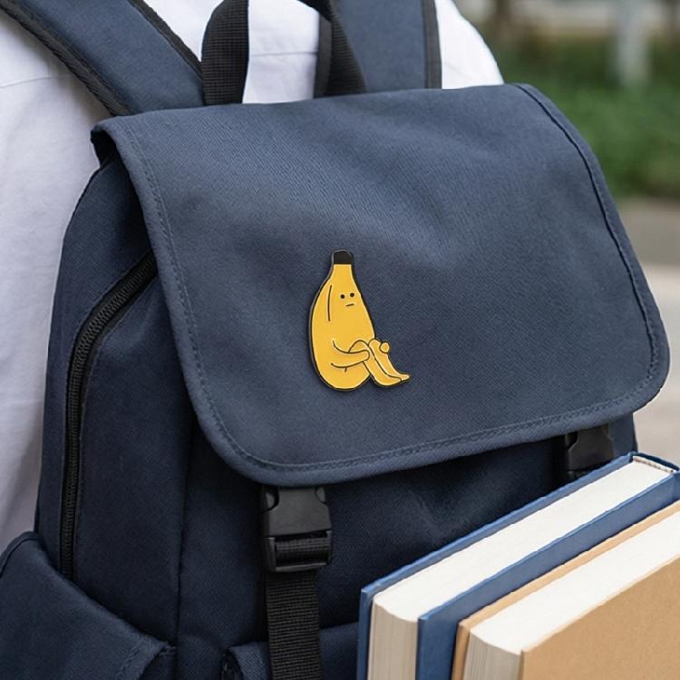 Unusual Sitting Banana Man Brooch Sturdy Alloy Pin To Showcase Your Playful Side