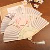 Traditional Chinese Folding Fan: Women's Silk Hanfu Dance & Portable Summer Fan