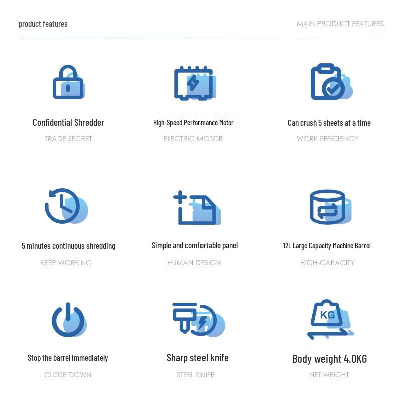 Deli 9939 Series High-Security Paper Shredder CN Plug (adapter Included)