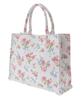 Maison de Fleur Rose Ribbon Gobelin Square Tote Bag, Women's, Off-White