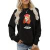 Fashion Wind New Fashion Casual Loose Printed Crew Neck Sweatshirt Tops Printed round Neck Top
