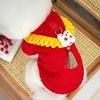 New Year's Winter Clothing, Lion Dance Plush Thickened Warm Pet Dog and Cat Clothes, Teddy Bichon Frise Tang Suit