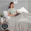 Blanket bedspread striped bed armchair large gray 160x200cm plush blanket