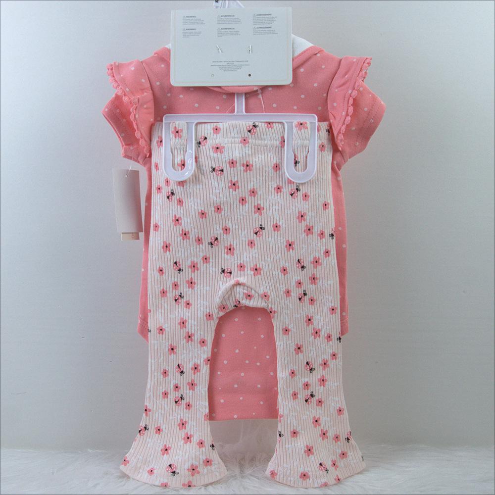4-Piece Baby Girl Set: Headband, Bodysuit, Socks, Pants (0-3M)