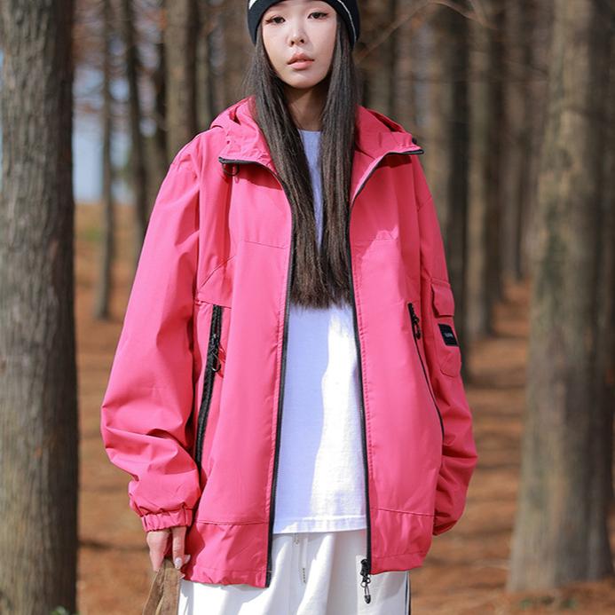 Jacket Men's Streetwear Waterproof Windproof Oversized Workwear Coat for Hiking Camping Fishing Hooded Outdoor Techwear