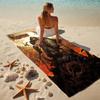 Custom Name Dark Warrior Stylish Digital Printing Beach Towel Quick‑Drying Absorbent Blanket for Beach Pool Gym Travel
