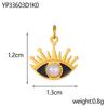 CARLIDANA Vintage Popular Pendant Hollow Charms Stainless Steel Gold Plated Heart Palm Zircon Evil Eye Charms for Jewelry Making