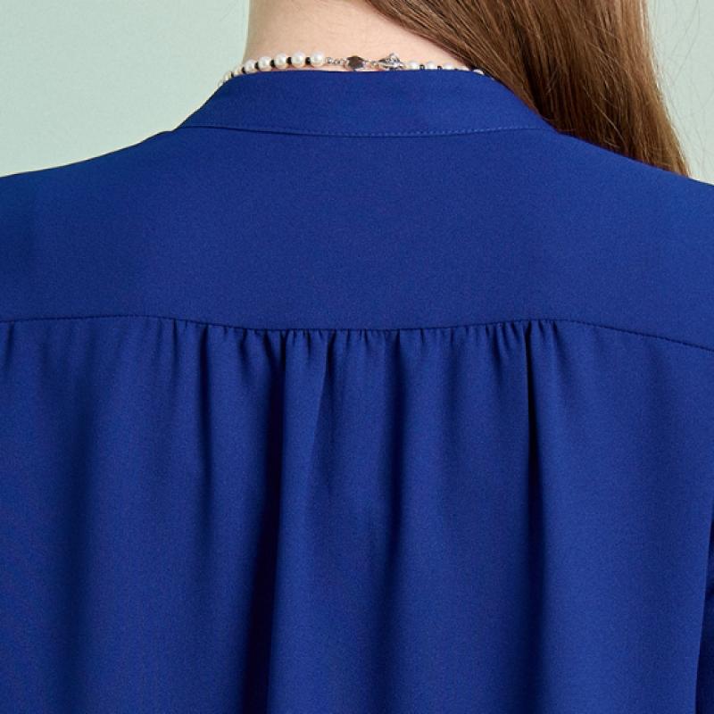 Maxza Ribbon Tie Shirring Chiffon 7 8 Blouse Zd07qb600on