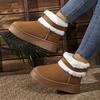 Metal Buckle Thicken Warm Faux Fur Ankle Boots Women Winter Platform Short Plush Snow Boots Woman Non Slip Soft Cotton Shoes
