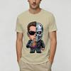 Terminator 80s Unisex T Shirt Funny Tee Shirt Short Sleeve Round Neck Tshirt Cotton Birthday Present Tops