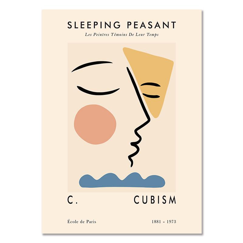 Bauhaus Exhibition Canvas Line Chair Wall Art Minimalism Print Painting  Abstract  Nordic Poster Face Picture Modern Home Decor