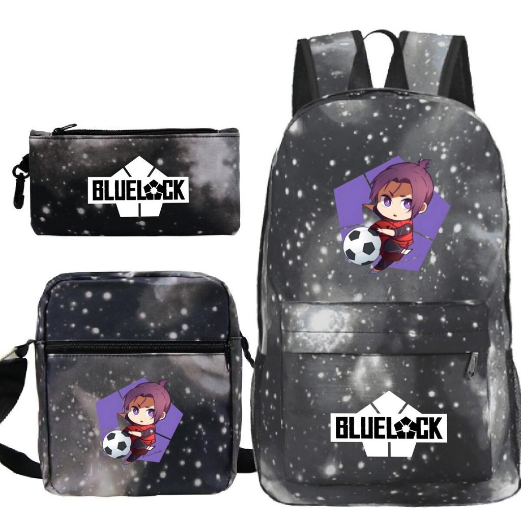 Japanese Cartoon Peripheral Printing Children'S Schoolbag, Primary And Secondary School Student Stationery Set, Shoulder Backpack Three-Piece Set
