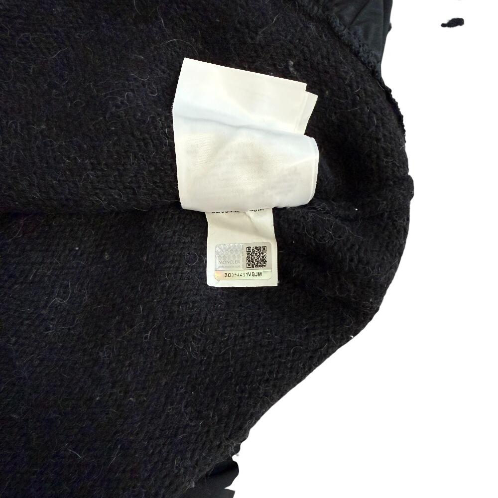 Moncler Frill Knit Alpaca MAGLIONE TRCICOT GIROCOLLO One Piece Black Alpaca Women Used