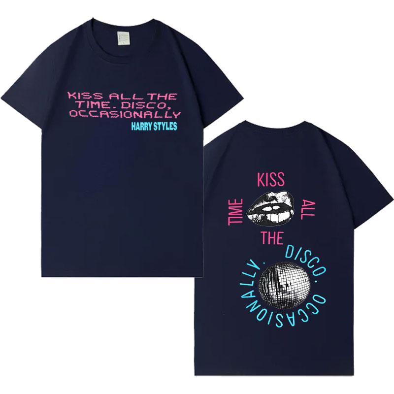 Sänger Harry Styles Küsst Immer Disco Gelegentlich T-Shirt 2026 Trendige Mrerch T-Shirts Herren Damen Harajuku Oversized Lässige Oberteile