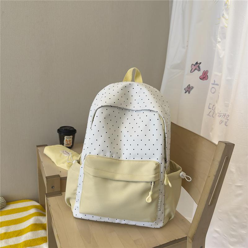 Dot Women's Backpack Large Capacity Student Schoolbag