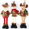 18×48cm Christmas Tree Pendant Accessories Dancing Old Man Snowman Deer Little Bear Fabric Doll Small Pendant Gift Wholesale