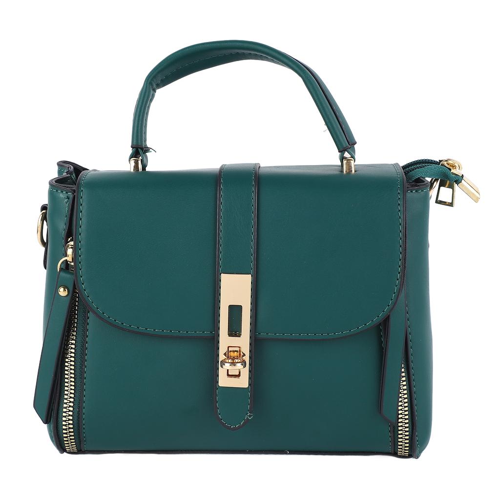 Women Handbag Simple Elegant Lady Messenger Bag with Adjustable Strap for Daily Travel Green PU