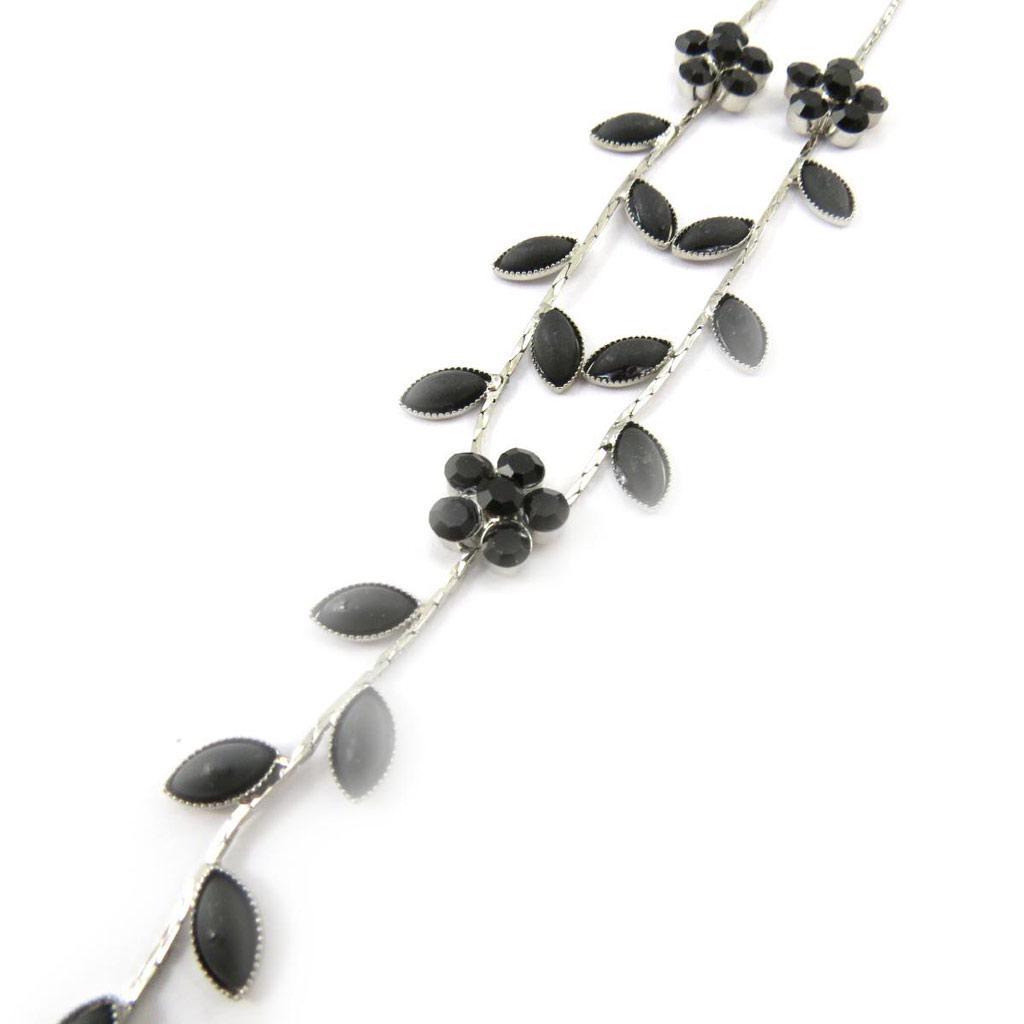 Les Trésors De Lily [J4017] - Collier Créateur 'Paradis Floral' noir