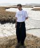 MUDSALT Double-Pleated Wide Chino Pants Navy