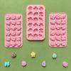 18 Hole Leaf, Flower Shaped DIY Non Stick Silicone Mold for Gummies, Chocolates, Candies