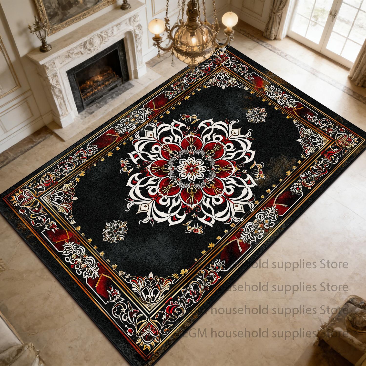 

Nordic Light Carpet Modern Luxury Living Room Sofa Tea Table Rug Bedroom Study Bedside Washable Customizable Floor Mats Non-slip 60x90cm
