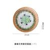 21cm Vine Woven Shell Tray, Handmade Creative Woven Colorful Shell Mosaic Tray, Snacks Fruit Cake Coffee Table Decor