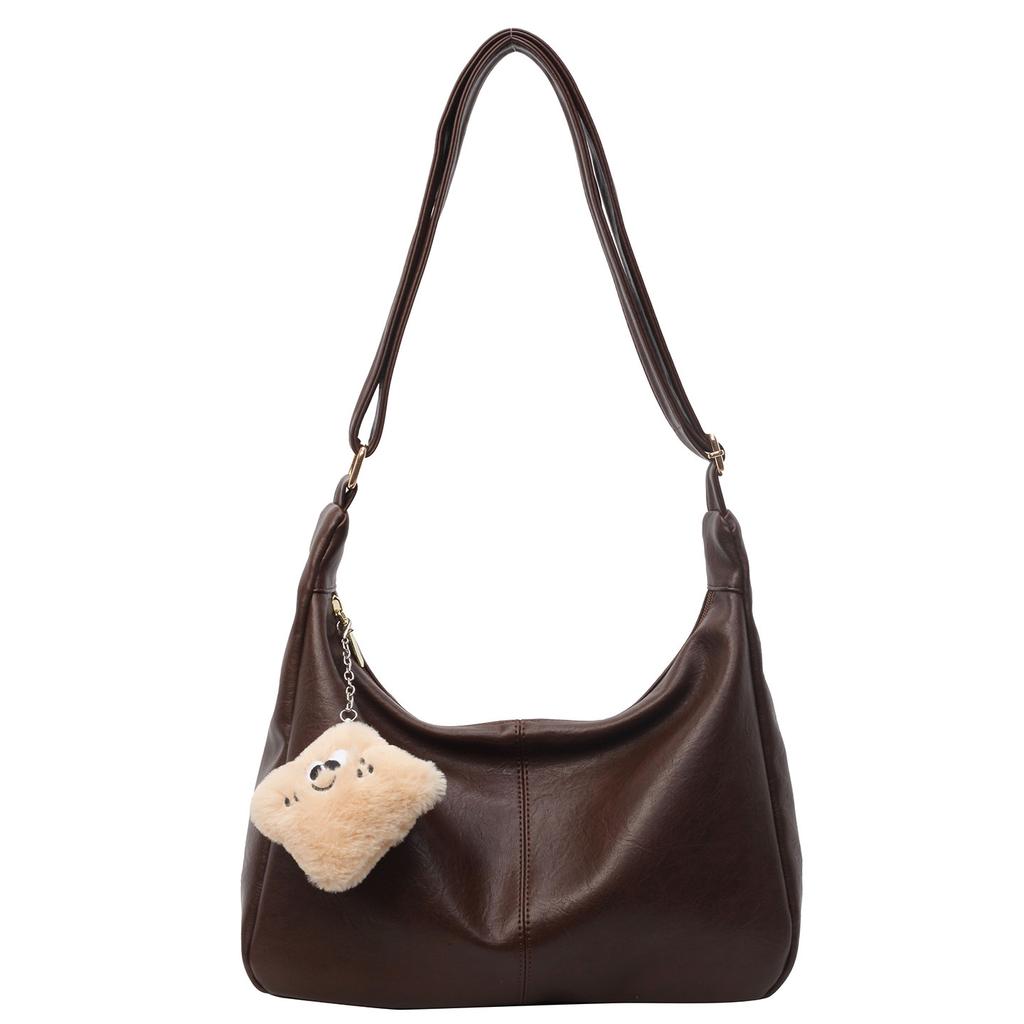 Bag Women's Autumn and Winter New High-end Retro Messenger Bag Large Capacity Underarm Fashion Commuter Tote Bag Versatile