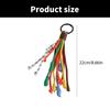 Colorful Handmade Woven Key Rings Artisanal Rainbow Weave Keychain Colorful and Practical Key Chain for Bag Purse